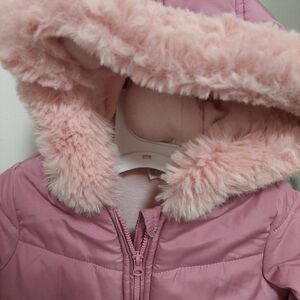 Toddler puffer jacket faux fur trim 18mos